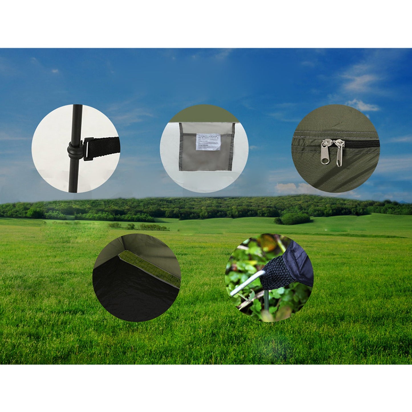 Portable Single Toilet Tent - Green
