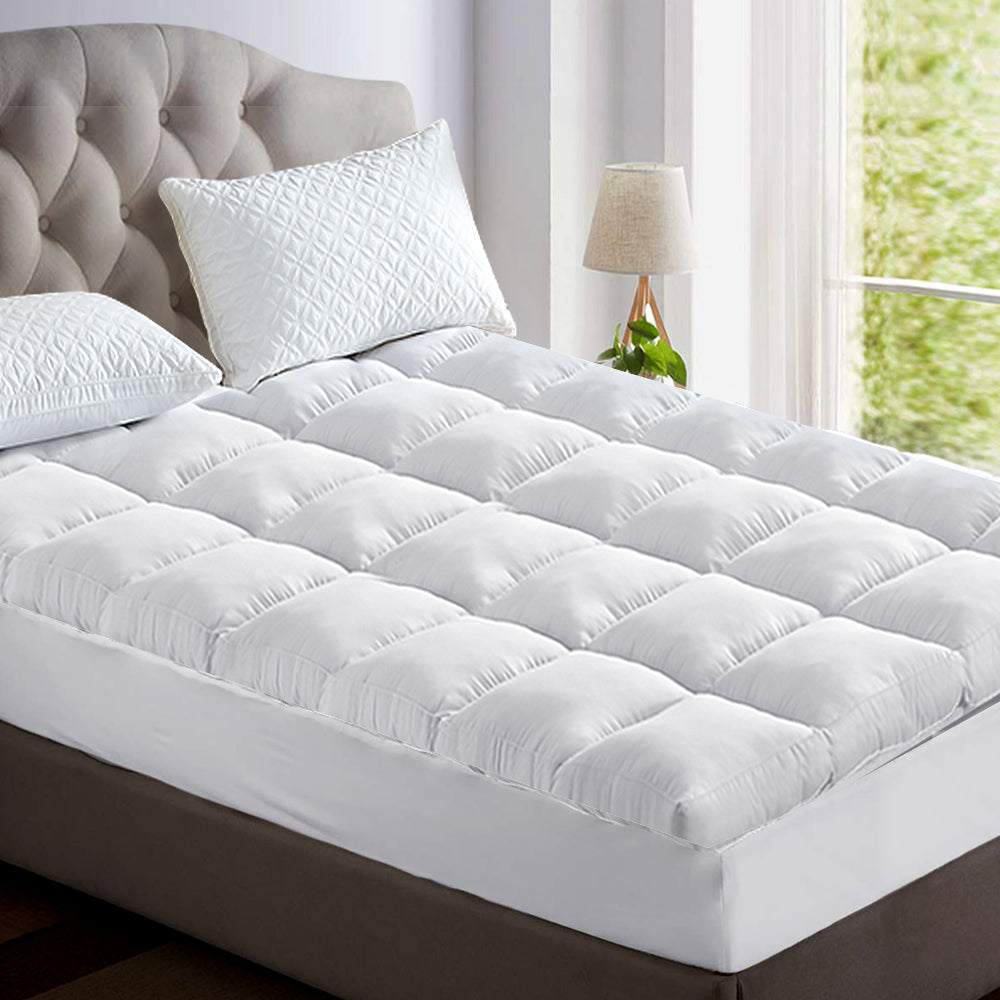 Bamboo Fibre Mattress Topper Protector - Single