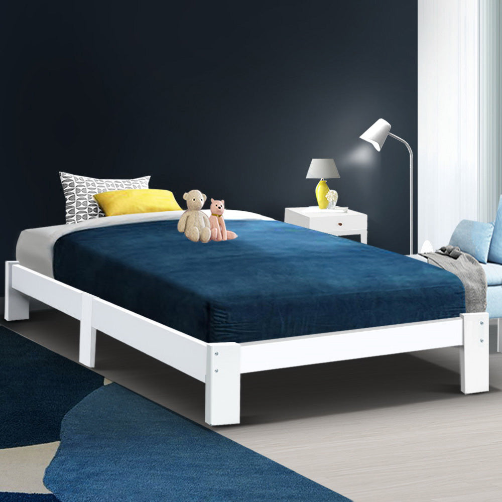 Bed Frame Single Wooden Bed Base Frame Size Timber Mattress Platform