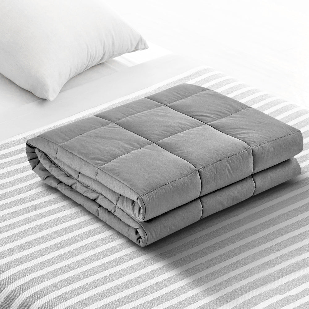 Weighted Adult Gravity 7KG Blanket - Light Grey