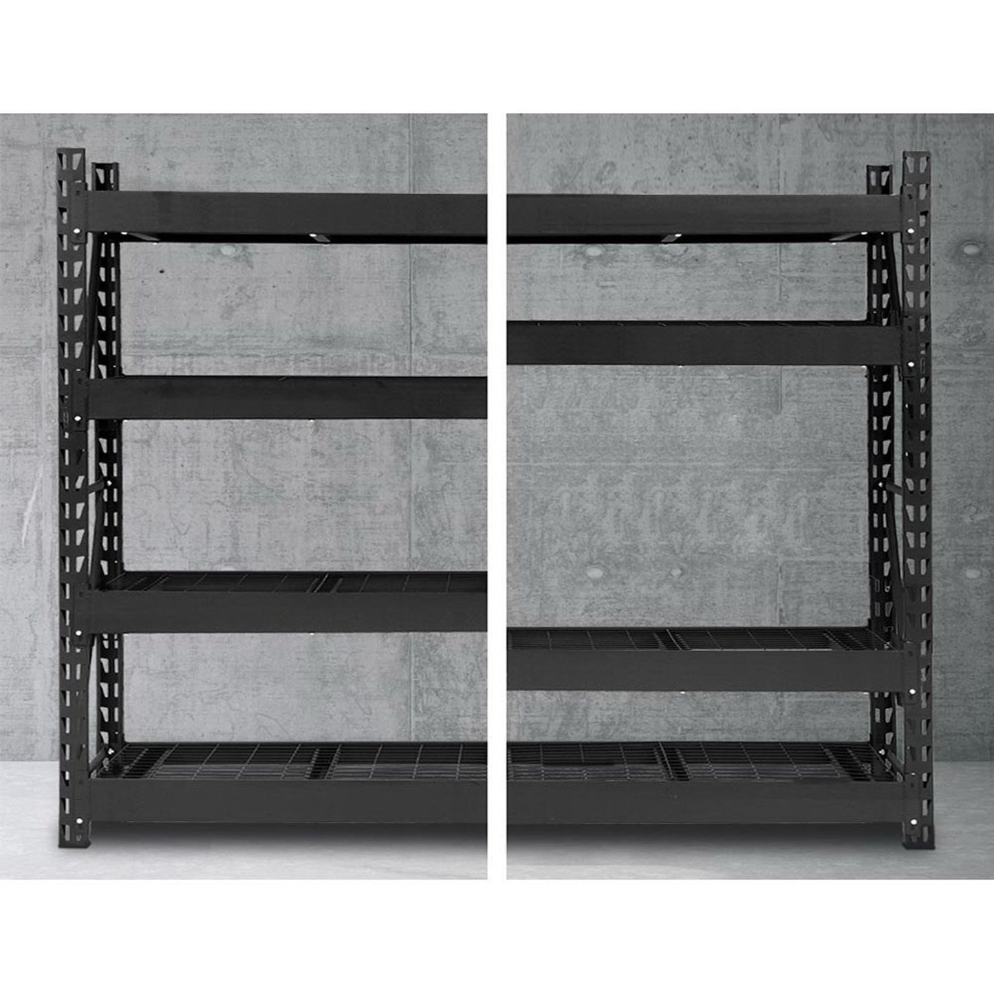 Storage Shelf Rack 4 Tiers Black - 2M