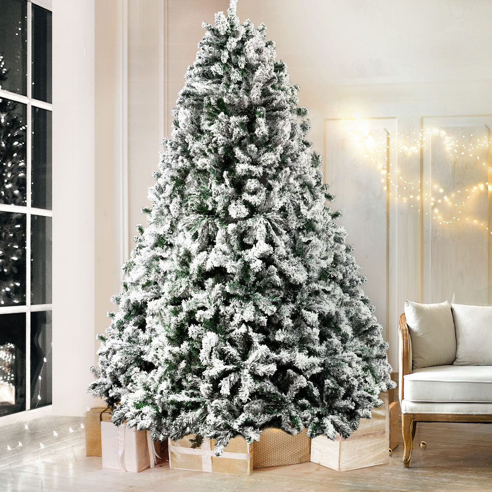 Christmas Tree Xmas Decorations Snowy 758 Tips - 1.8m