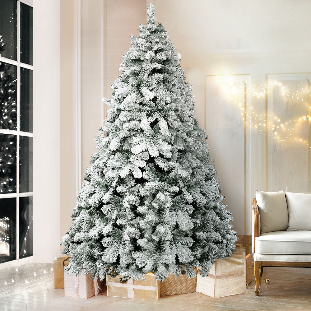 Christmas Tree Xmas Decorations Snowy 520 Tips - 1.8m