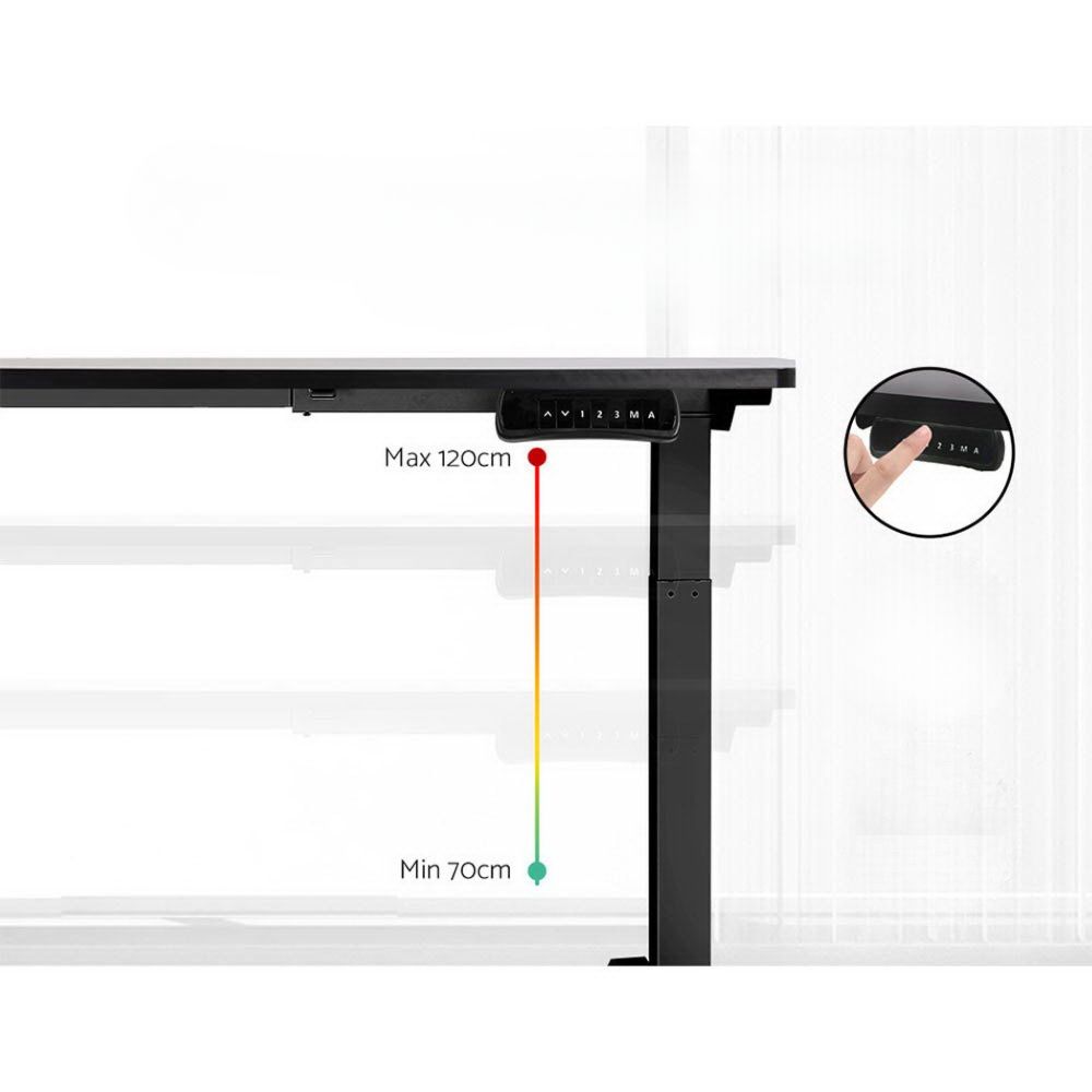 Standing Desk Electric Height Adjustable Sit Stand Desks Black 140cm