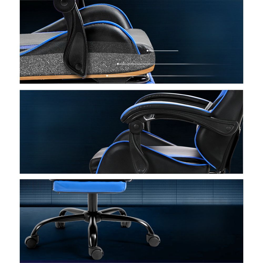 Gaming Chairs Massage Racing Recliner Leather Office Chair Footrest