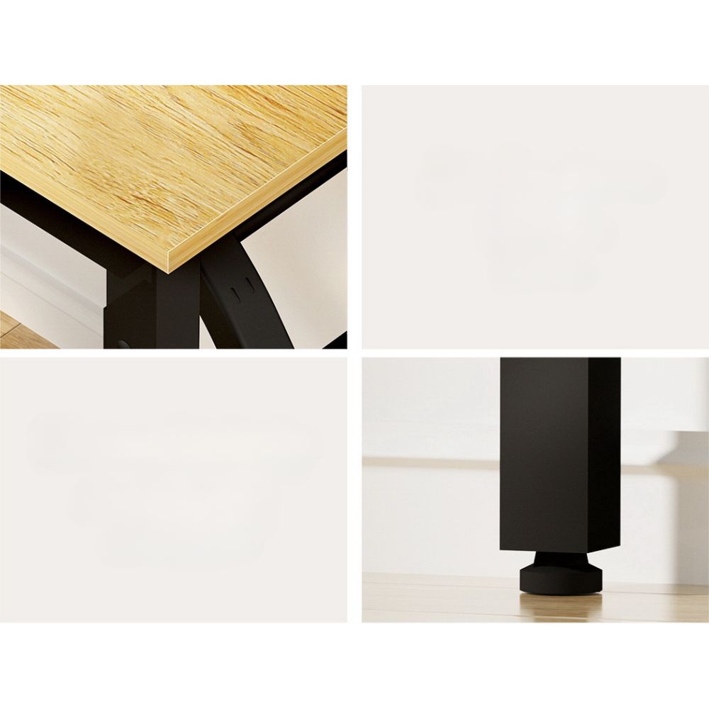 Computer Desk Laptop Table Bookshelf Desk Storage Rack Office Study Oak