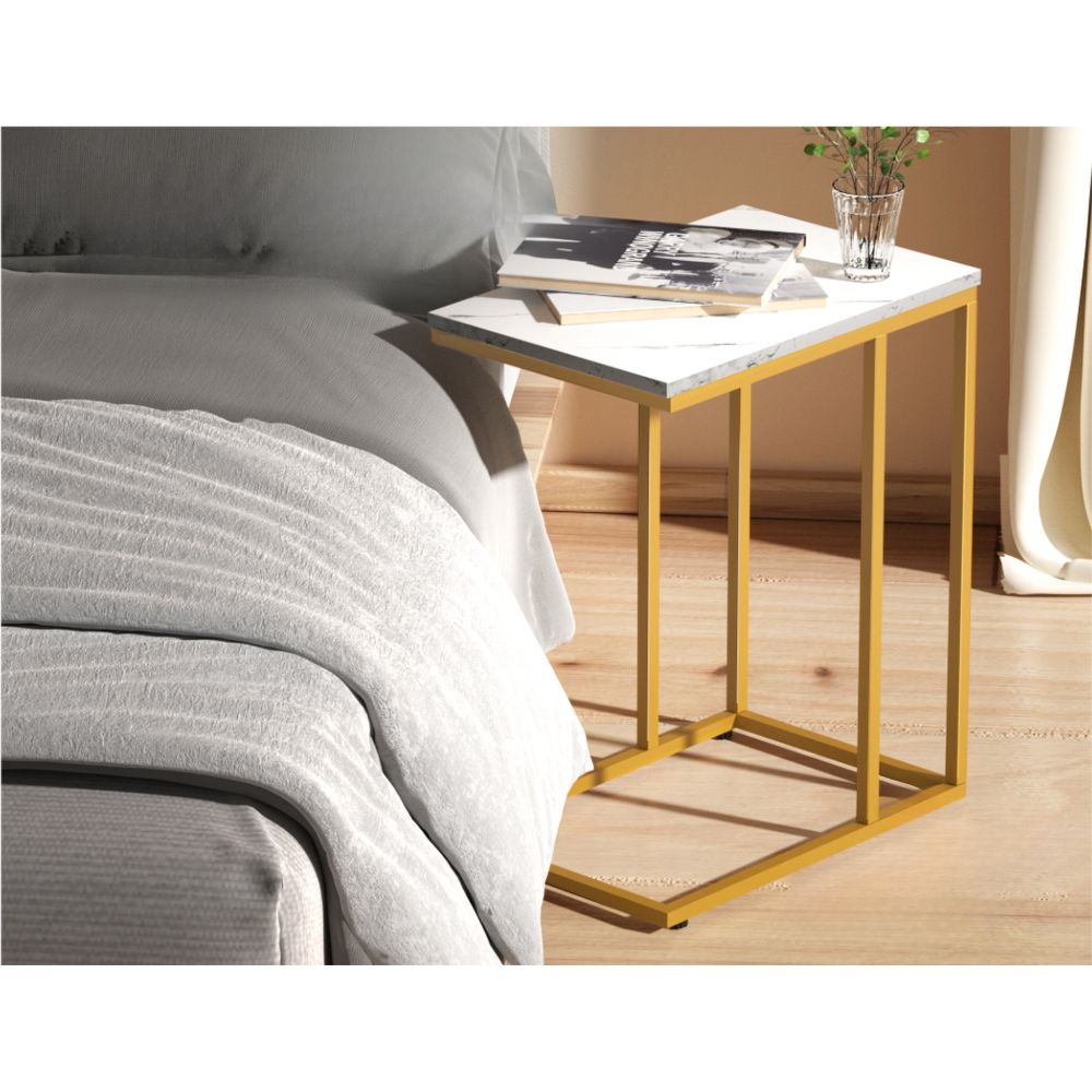 Coffee Table Side Table Laptop Desk Bedside Sofa Wooden Table Marbel