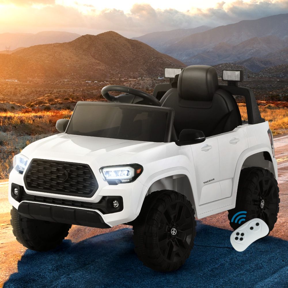 Toyota Ride On Car Kids Electric Toy Cars Tacoma Off Road Jeep 12V Battery White