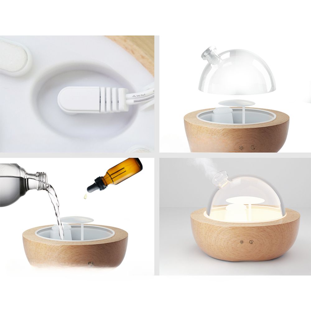 Aroma Diffuser Aromatherapy Humidifier Purifier Essential Oil LED Glass