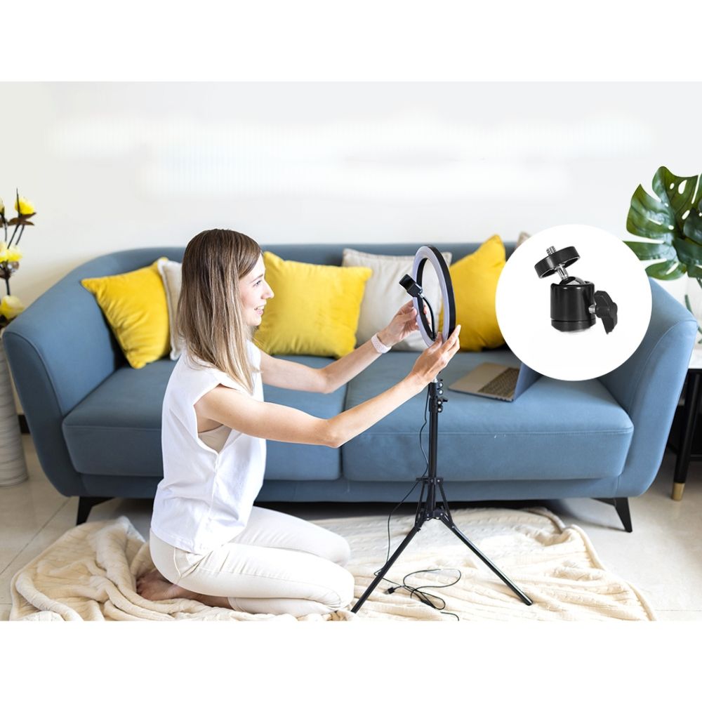 LED Ring Light Dimmable Diva Diffuser with Stand Make Up 5500K - 10in
