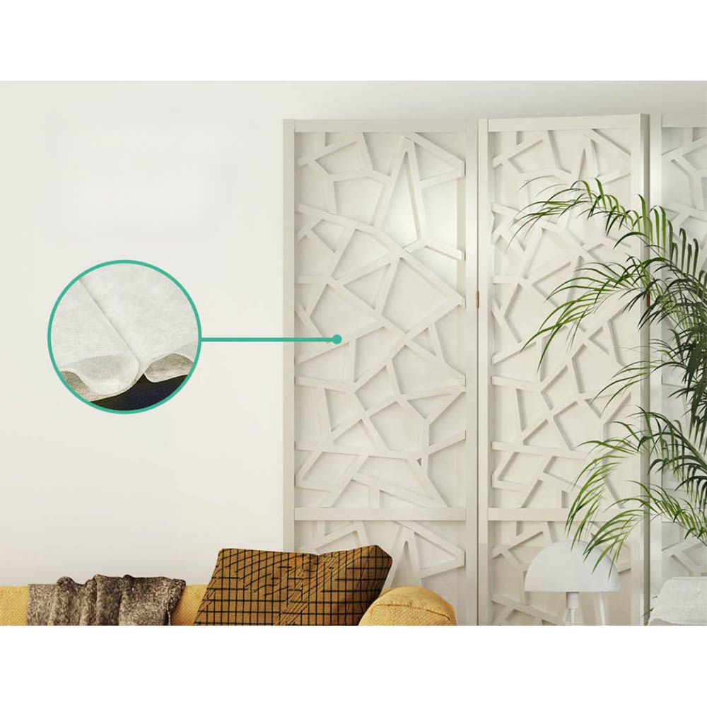 Room Divider Screen Privacy Wood Dividers Stand 6 Panel White
