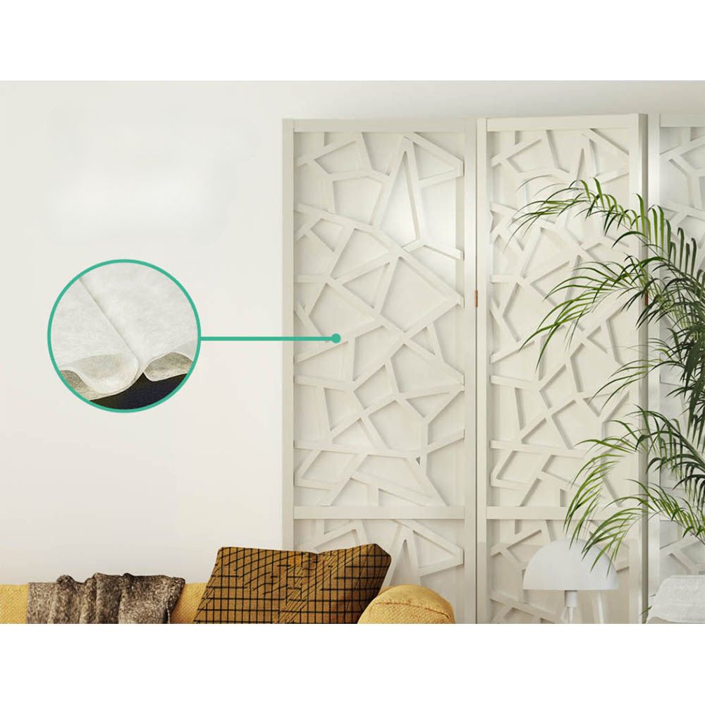 Room Divider Screen Privacy Wood Dividers Stand 3 Panel White