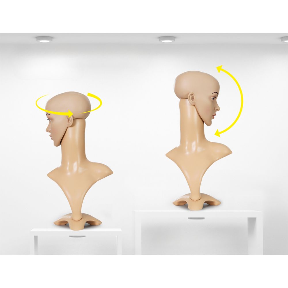 Female Mannequin Head Dummy Model Display Shop Stand - 52cm