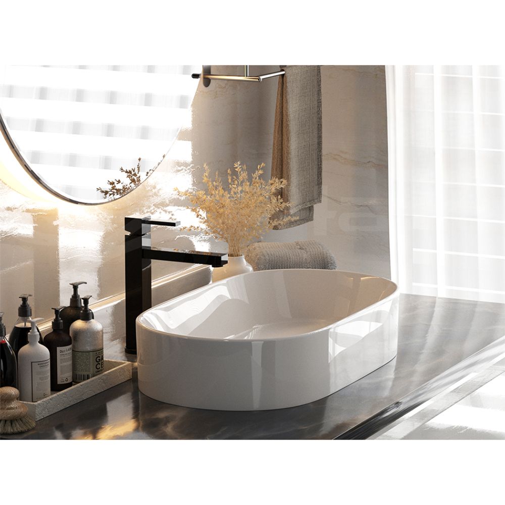 Bathroom Basin Vanity Ceramic Basin Above Counter Hand Wash Long Shape