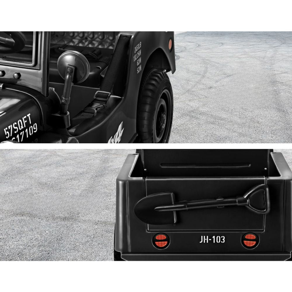 Kids Ride On Car Off Road Military Toy Cars 12V Black