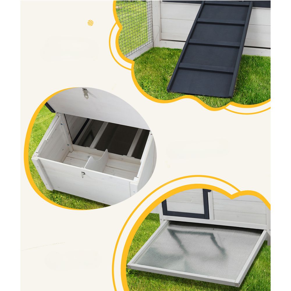 Chicken Coop Rabbit Hutch Large House Pet Hutch Wooden - XL