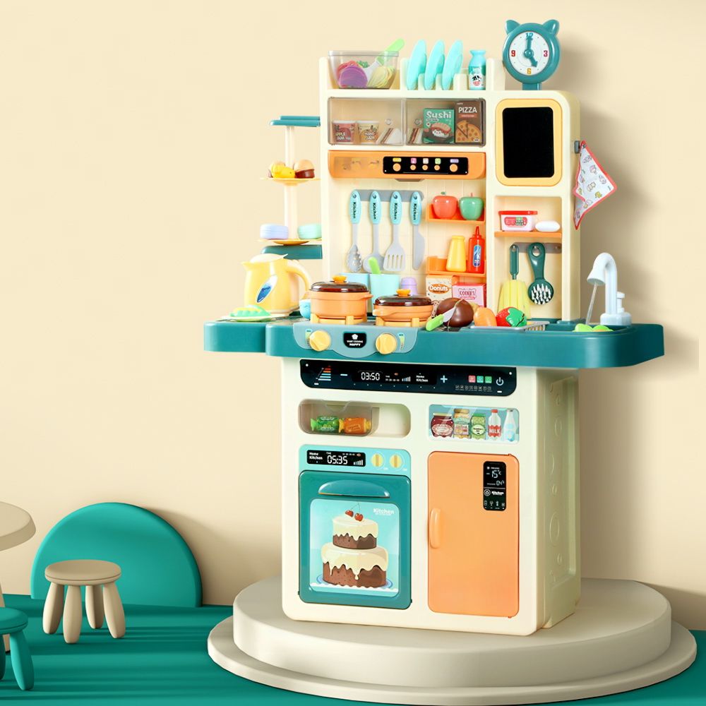 Kids Pretend Kitchen Playset Food Sink Cooking Utensils - 73pcs