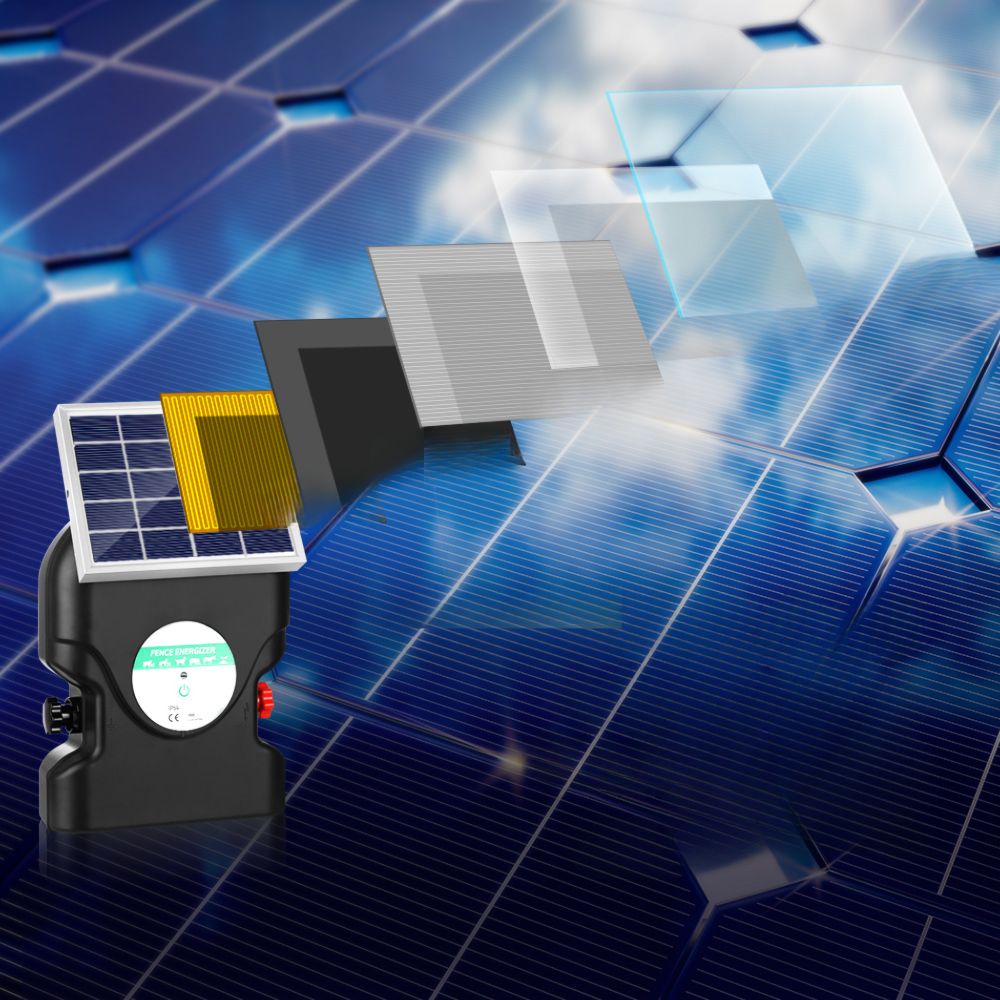 Garden Electric Fence Energiser Solar Charger Farm 1.2J - 10km