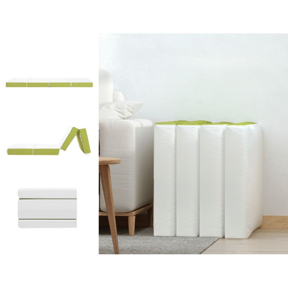 Bedding Camp Foldable Mattress 4-Fold Mat Single - Green