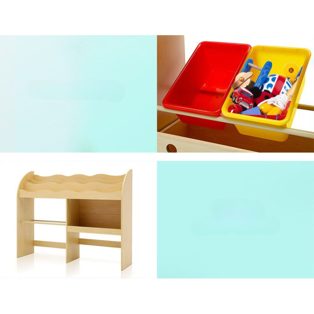 Kids Bookshelf Toy Storage Box Organiser Display Rack - 3 Tiers