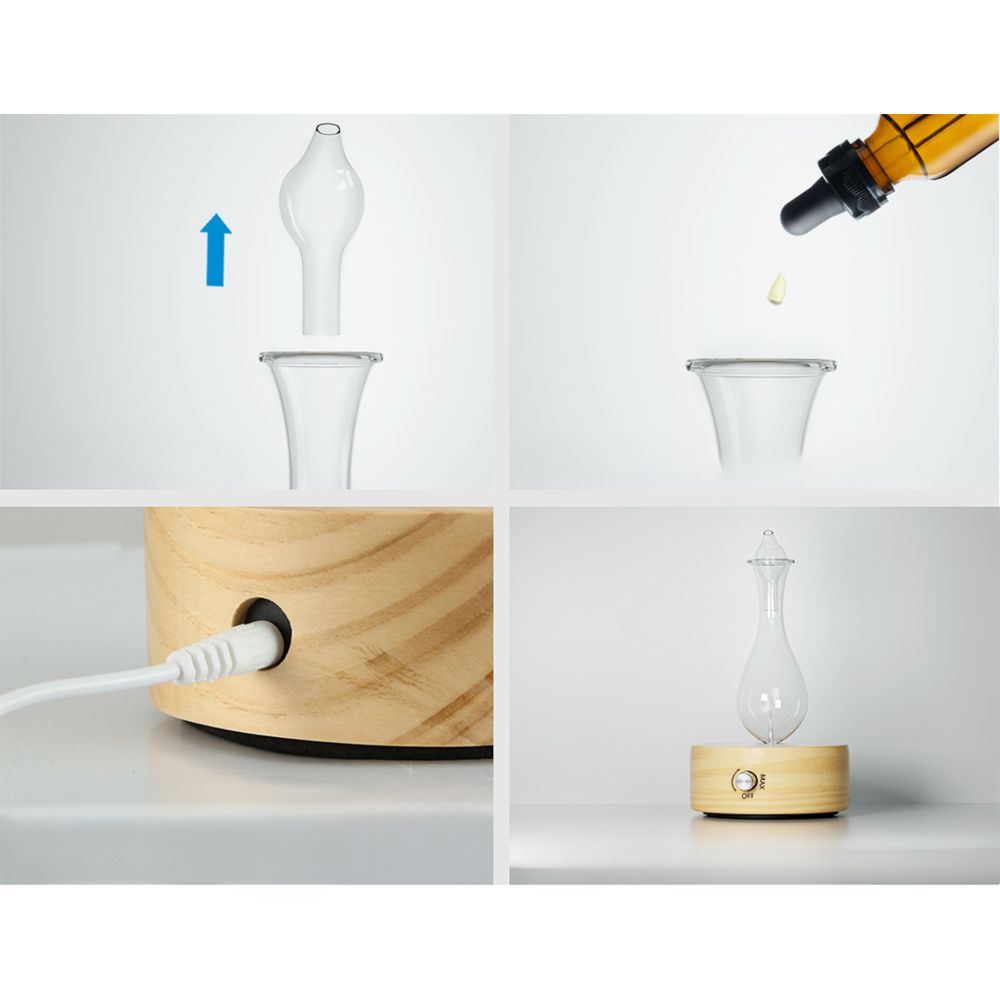 Waterless Aromatherapy Aroma Diffuser Pure Essential Oil Ultrasonic