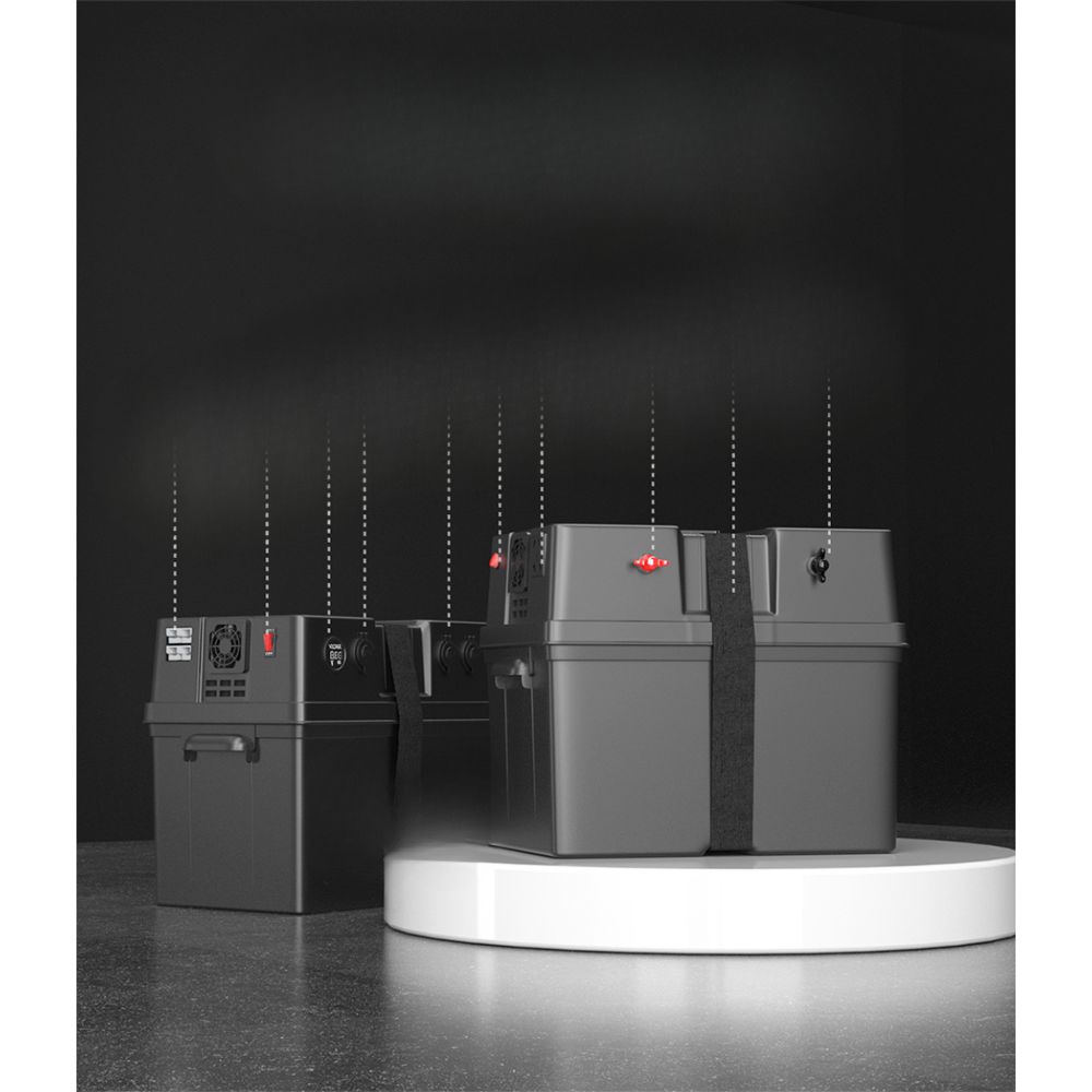 Battery Box Inverter Cycle Portable Caravan Camping USB - 500W
