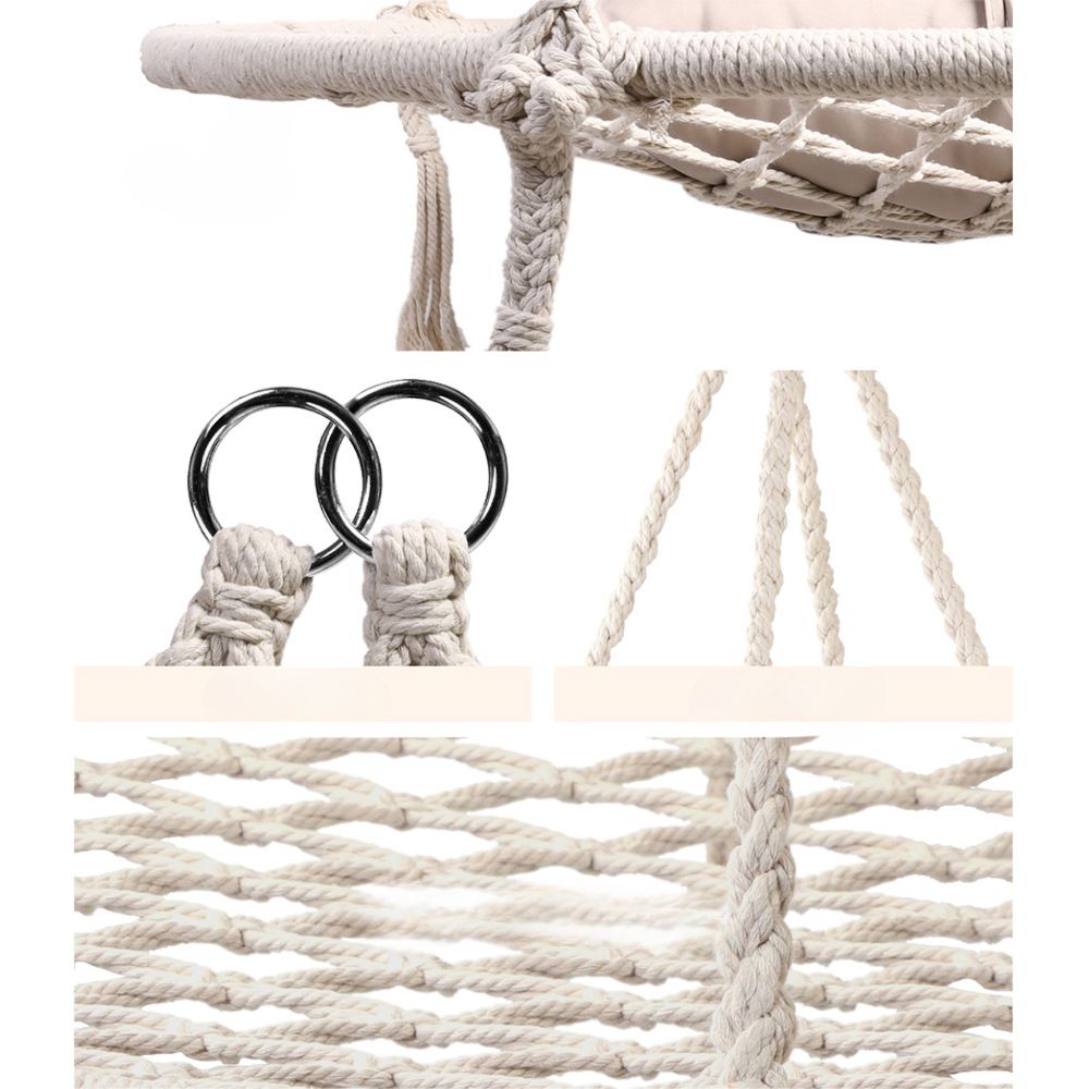Outdoor Nest Spider Web Swing Hammock Chair Steel Stand - 100cm