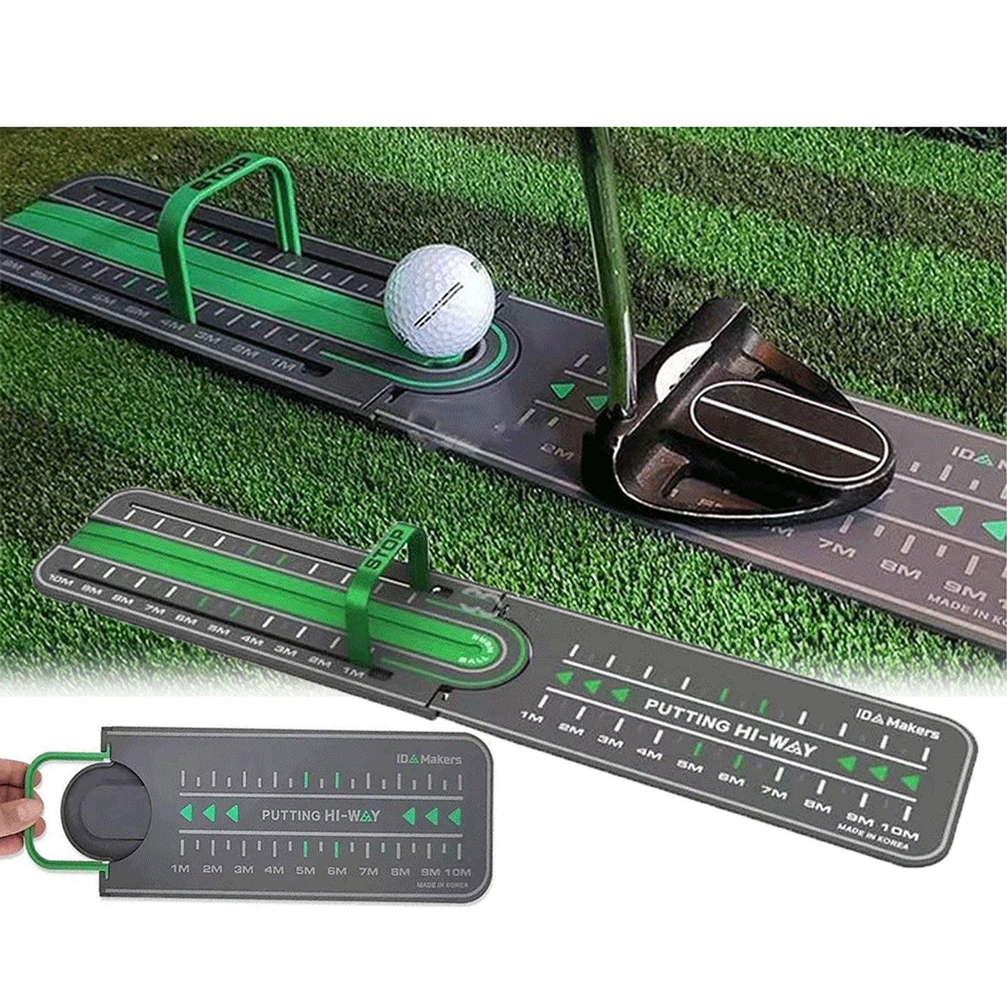 Mini Golf Training Mat with Distance Putting Aid