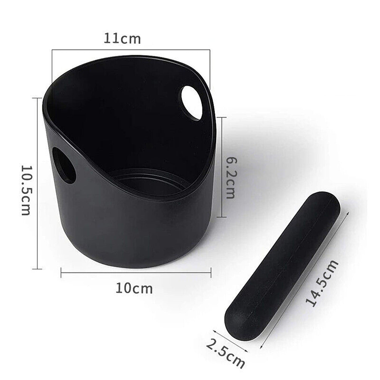 Coffee Grinds Knock Box Espresso Waste Bin with Tamper Tube