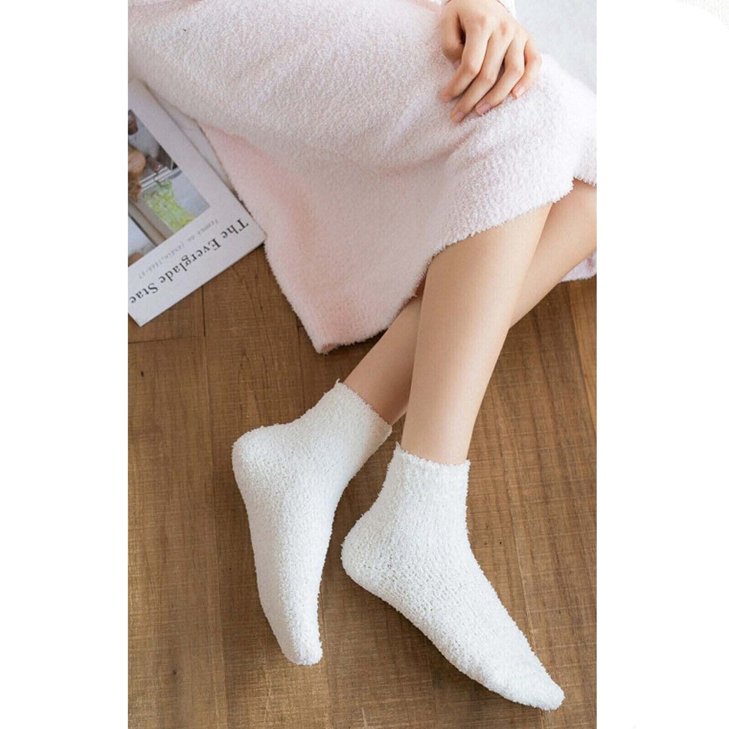 3 Pairs Cozy Winter Warm Socks for Bed and Home