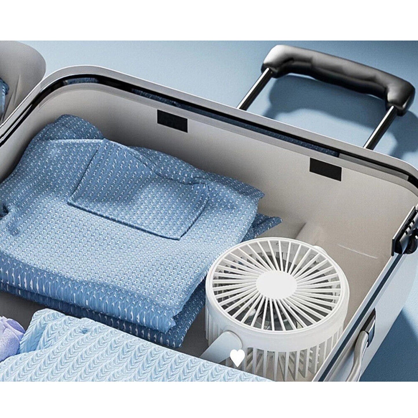 White Compact USB Powered Desk Fan Quiet Personal Cooler for Tabletop Use
