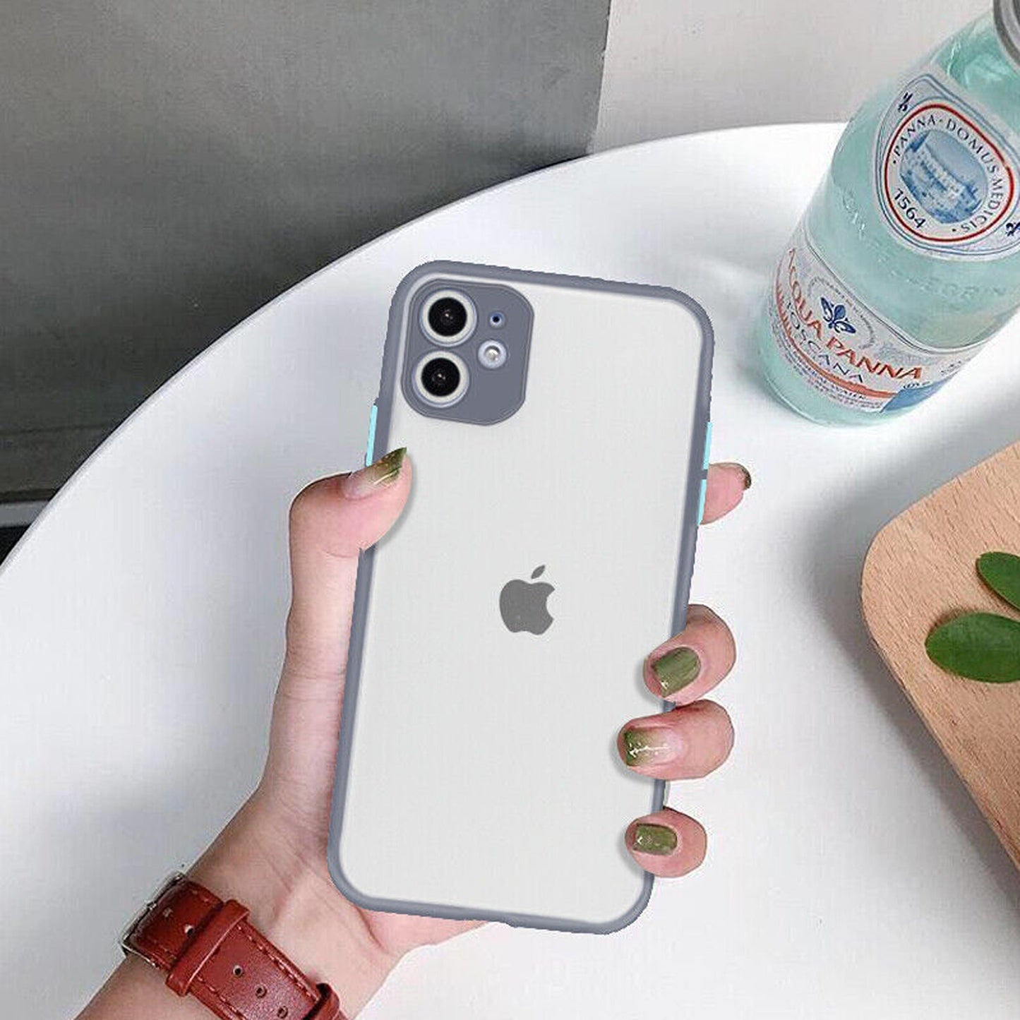 Grey Bumper Case Cover Clear Silicone Matte For iPhone 11 Pro Max XS XR 7 8