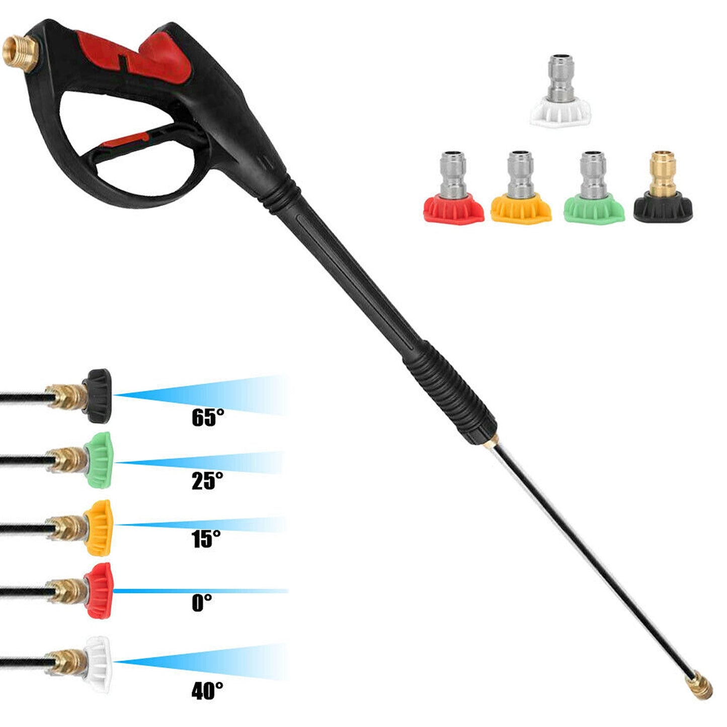 High Pressure 4000PSI Spray Gun Wand Lance Water Cleaner Nozzles Washer
