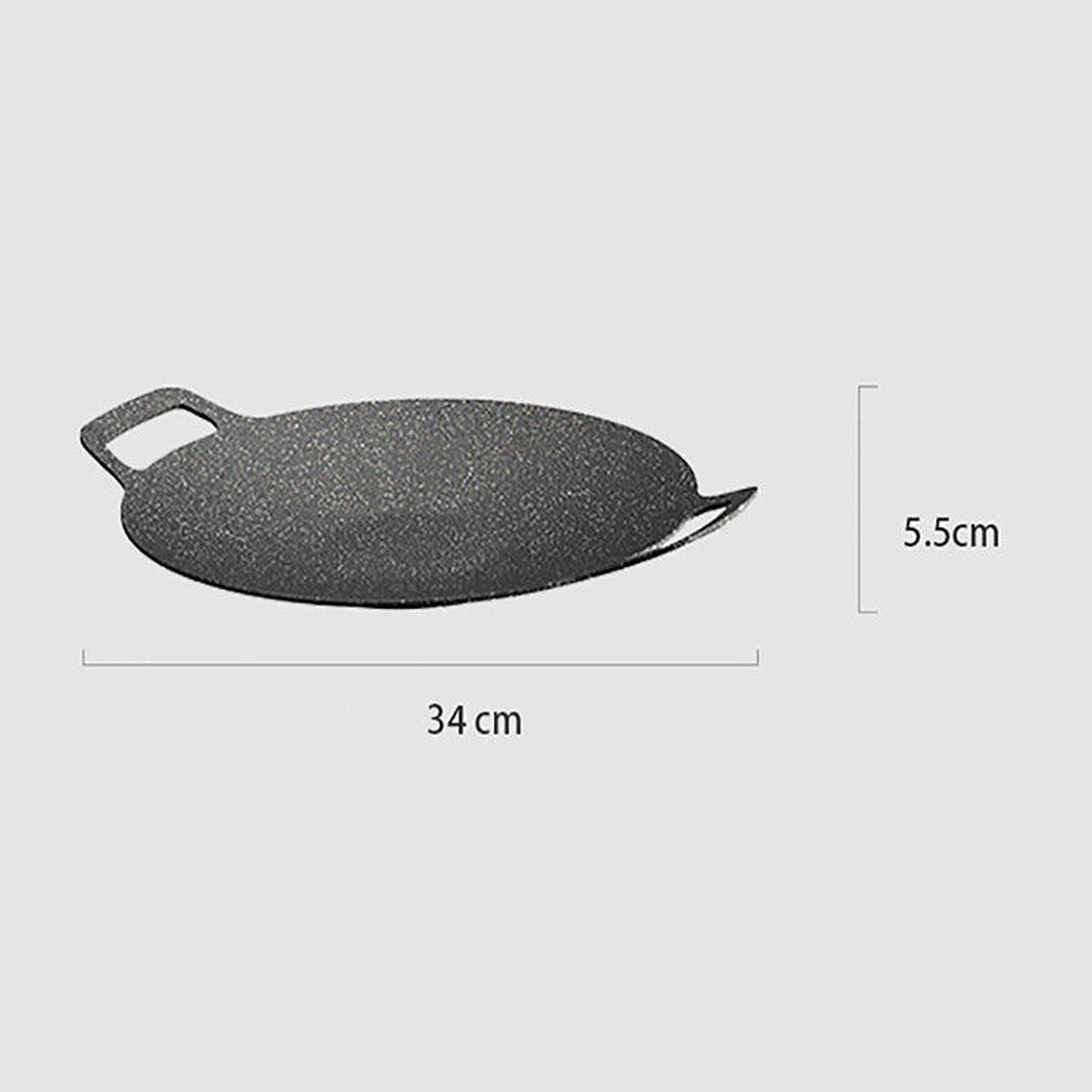 Portable Nonstick BBQ Grill Pan for Korean Style Stovetop Barbecue
