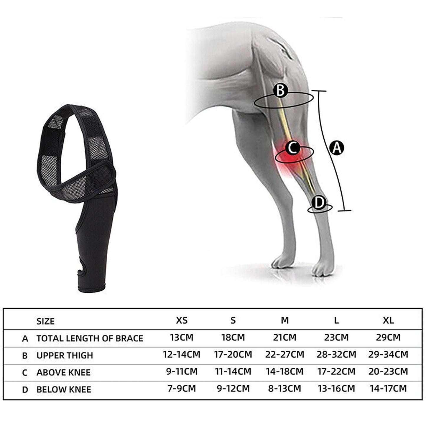Supportive Pet Dog Leg Brace for Knee and Joint Compression