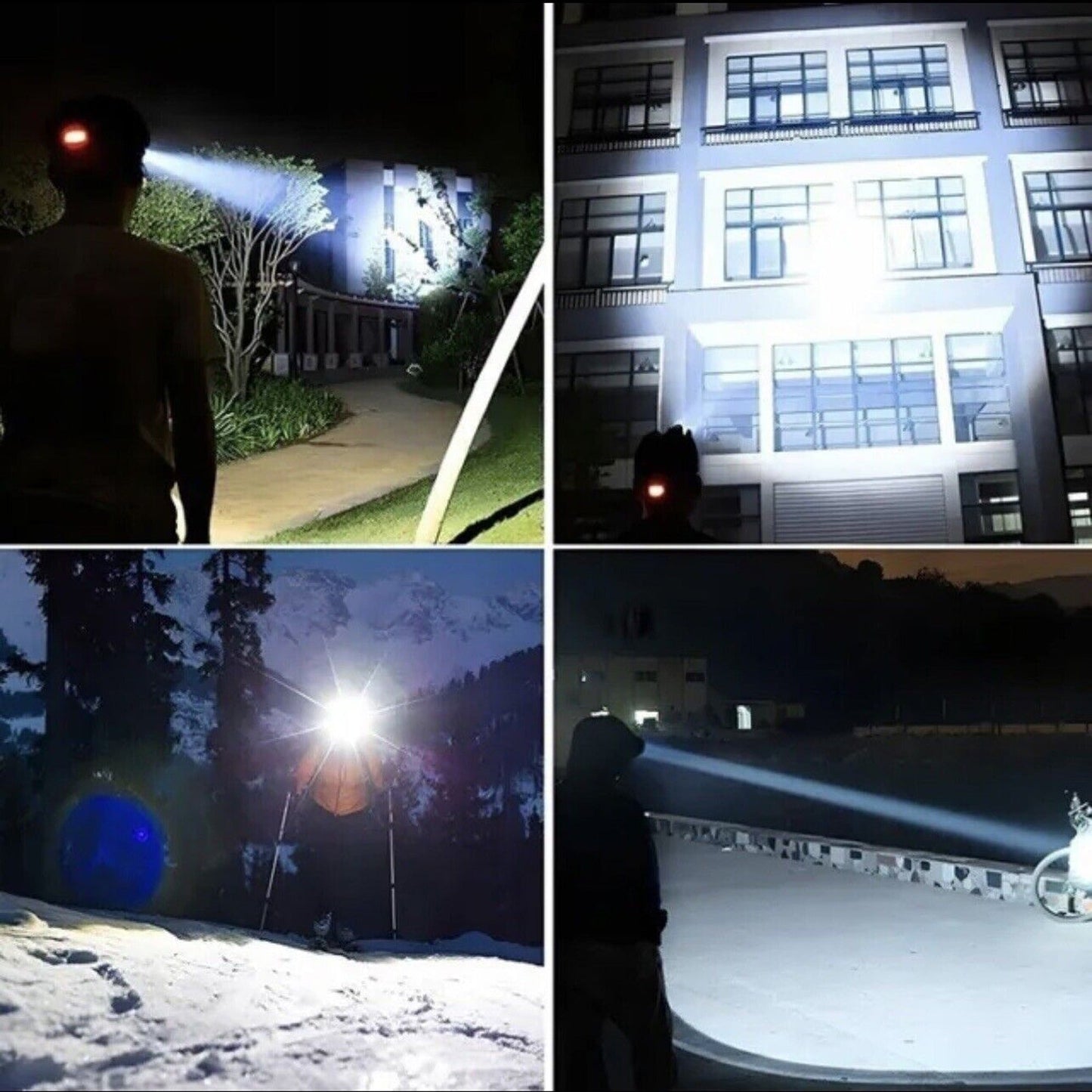 Ultra Bright Headlight Torch 5 Modes Rechargeable Flashlight 90000LM