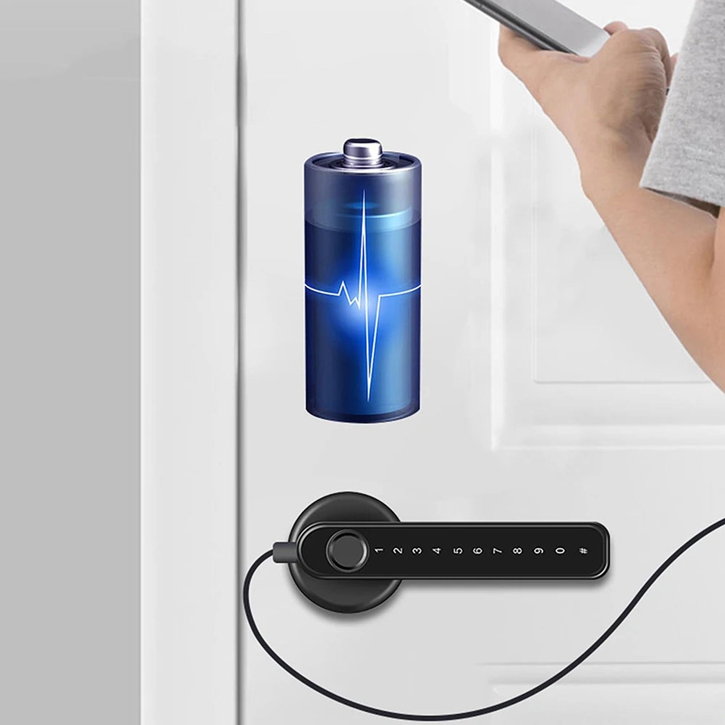 Smart Door Lock with Fingerprint and Bluetooth Digital Handle