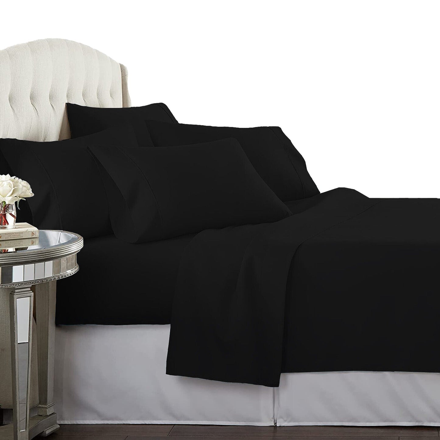 Black All Size Sheet Set Egyptian Cotton Percale