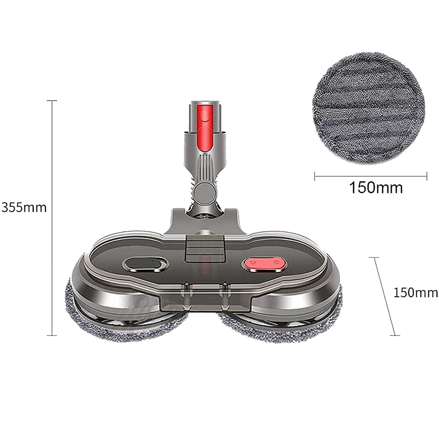 Cordless Motorised Mop Attachment for Dyson Vacuum Cleaners V7 V8 V10 V11 Wet Dry