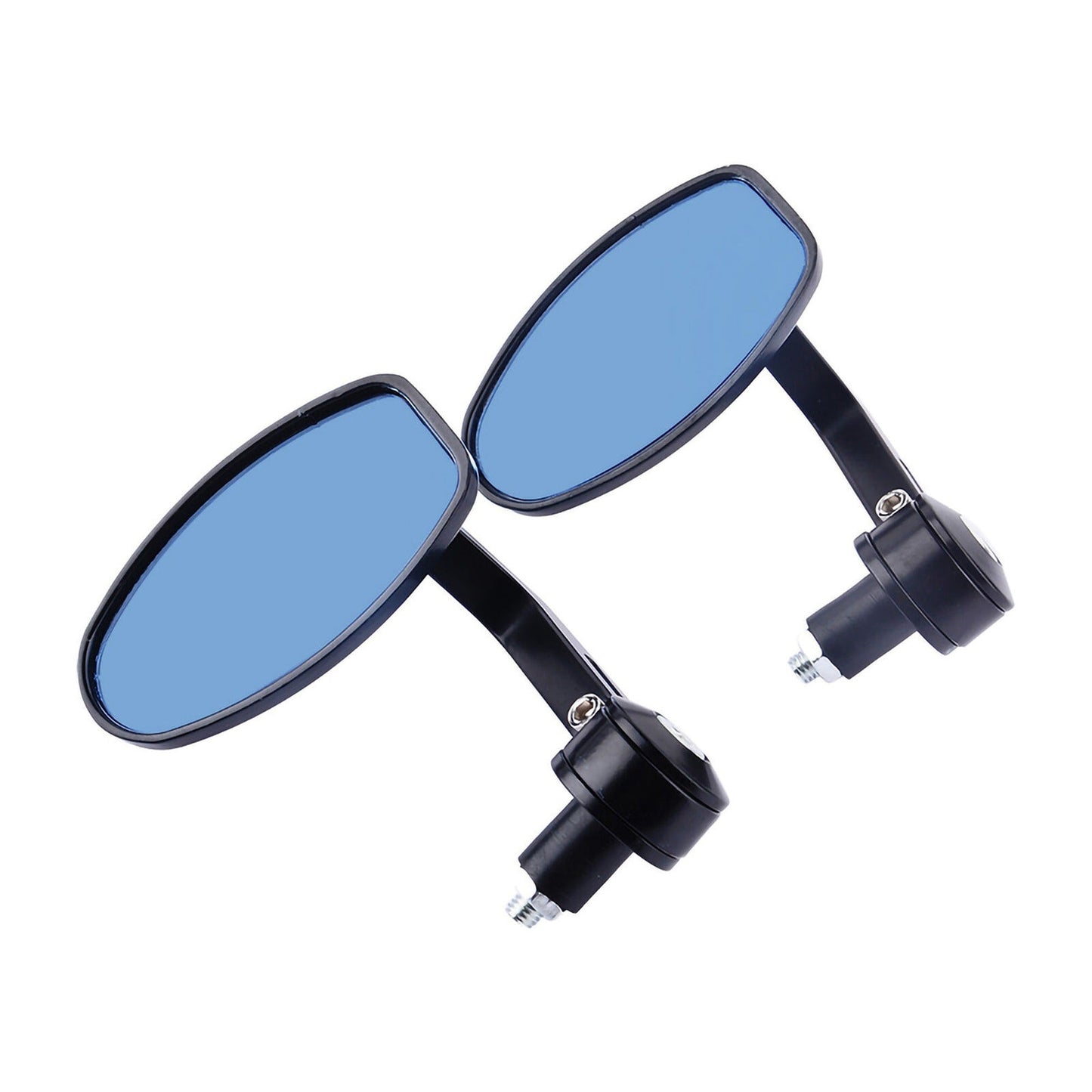 Motorcycle Aluminum Oval Rear View Mirror Handlebar End