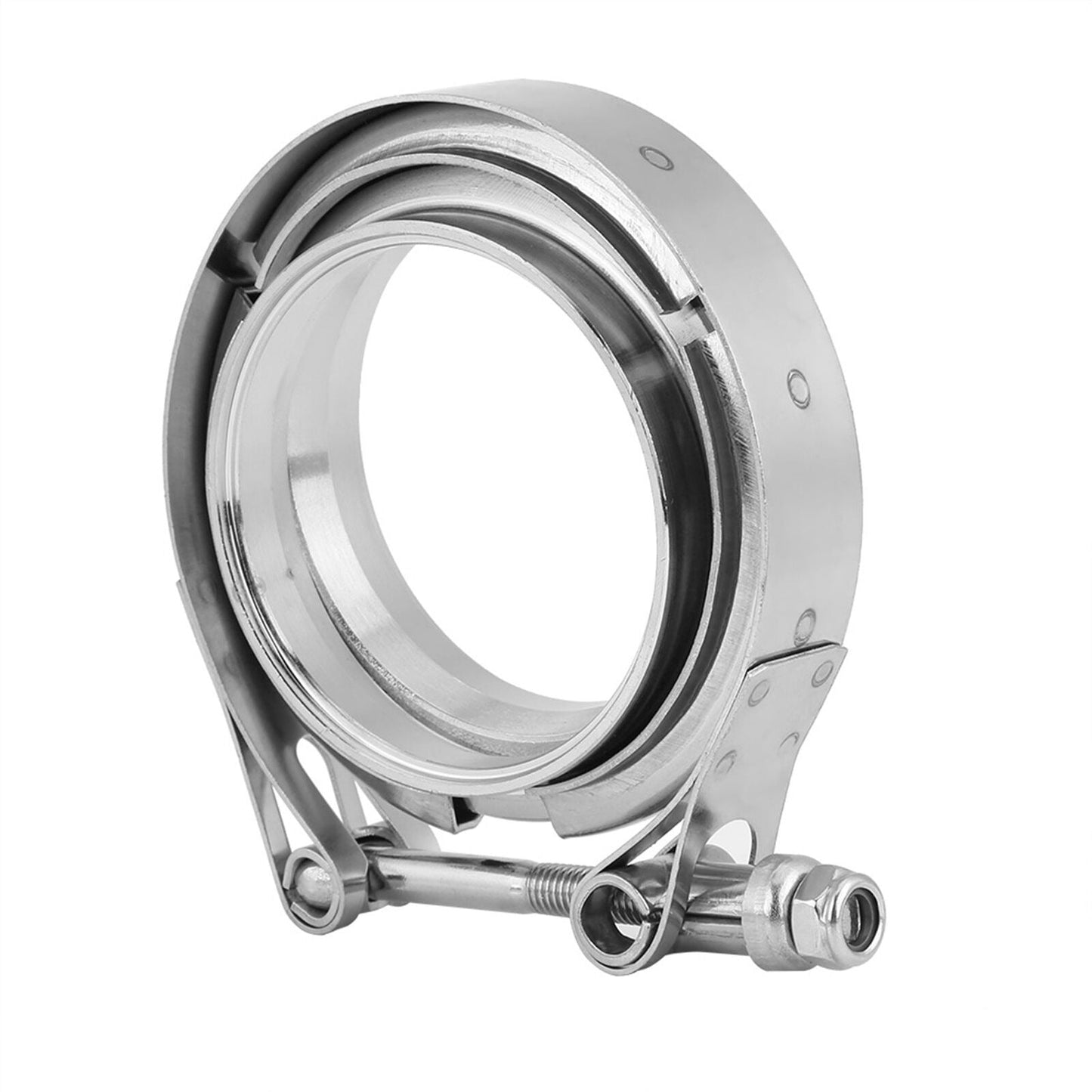 2pcs Stainless Steel Exhaust Pipe V-Band Clamp and Flange Set