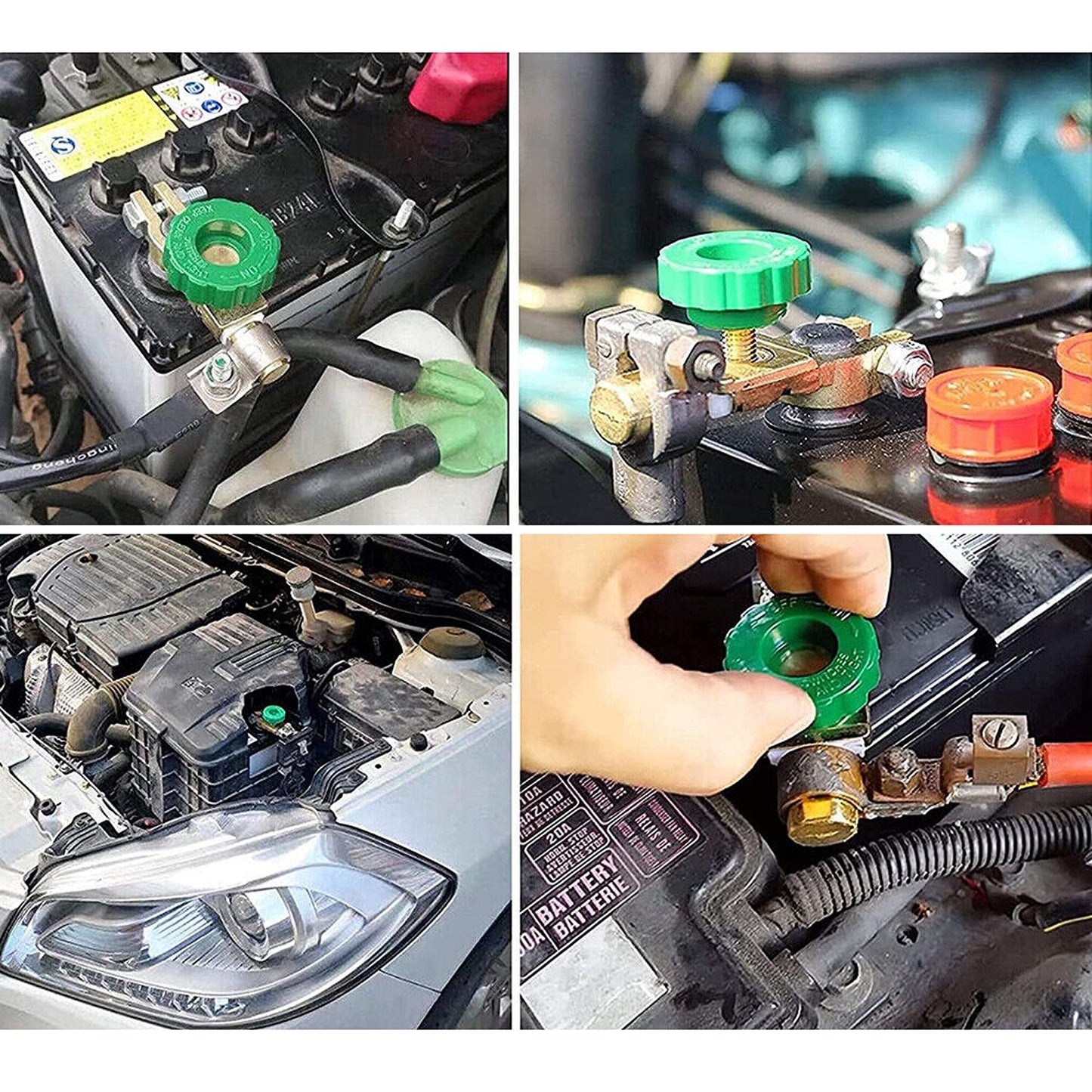 2pcs Motorcycle and Car Battery Disconnect Switch Isolator Cut Off
