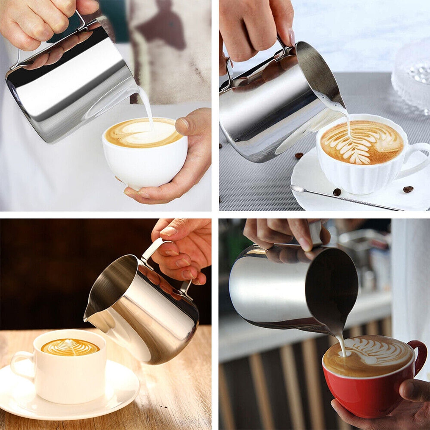 Stainless Steel Coffee Milk Frothing Jug for Latte Art and Cappuccinos 600ml