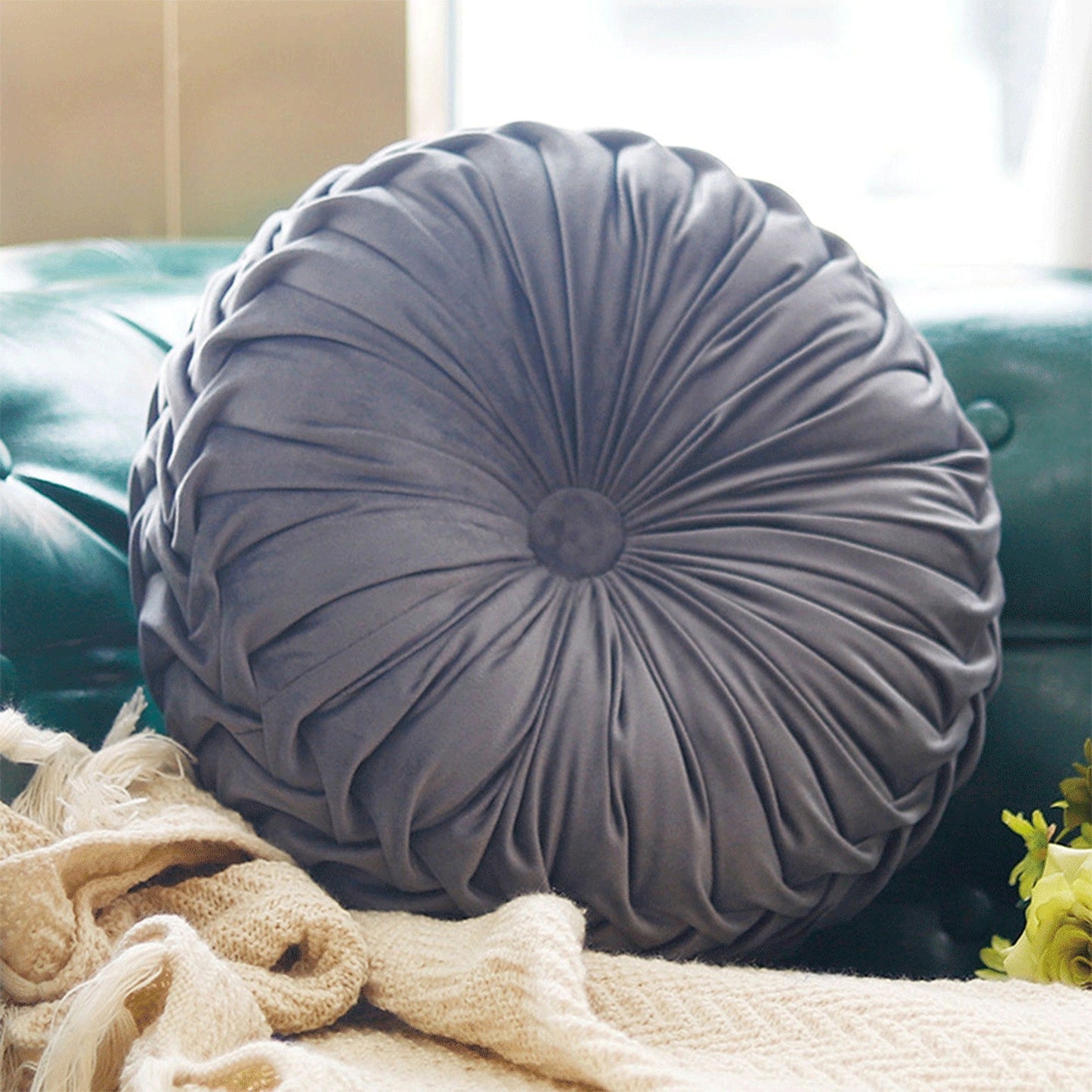 Round Pumpkin Design Tatami Chair Cushion Decorative Throw Pillow for Home