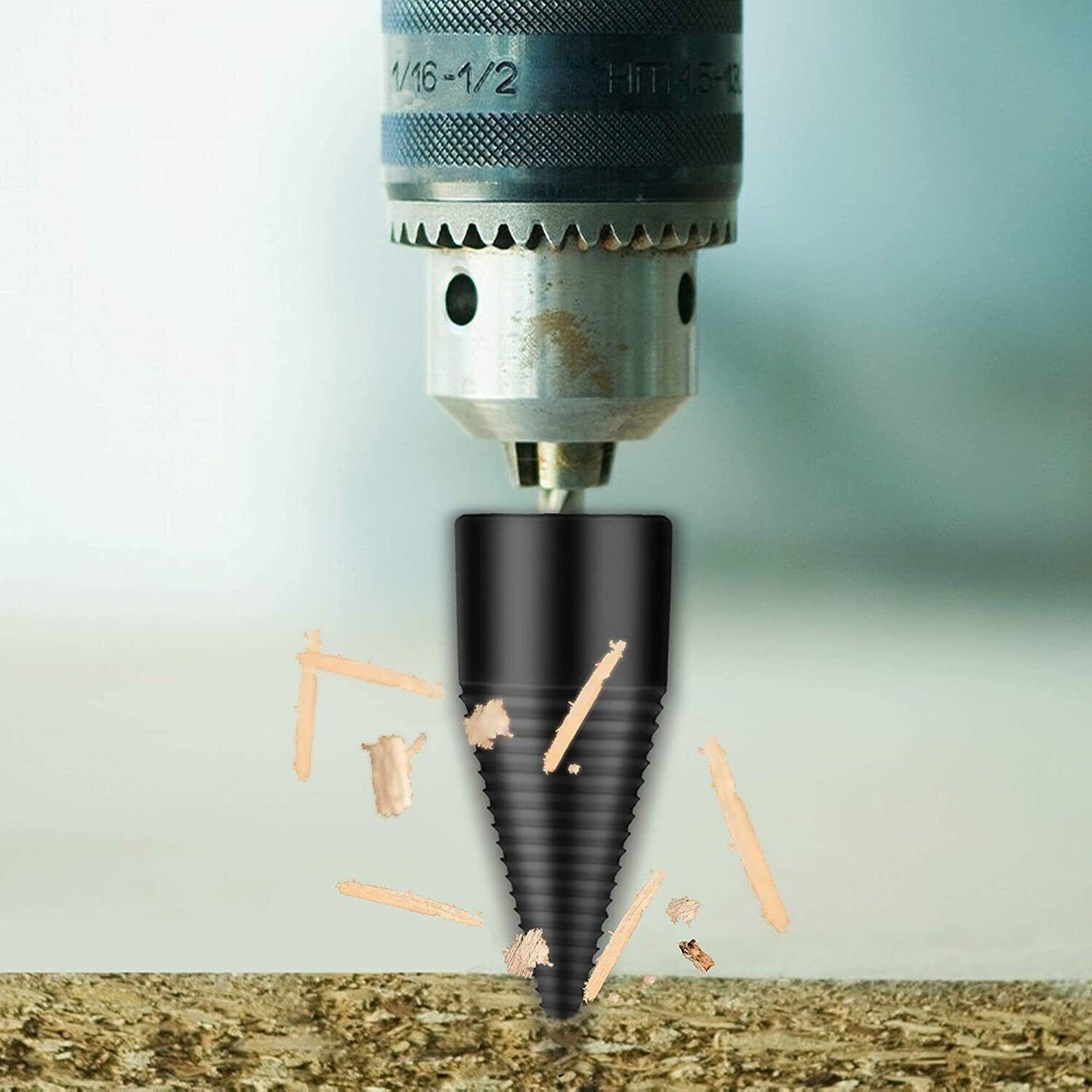 4pcs Speed Twist Firewood Log Splitter Wood Drill Bit Screw Cone Reamer