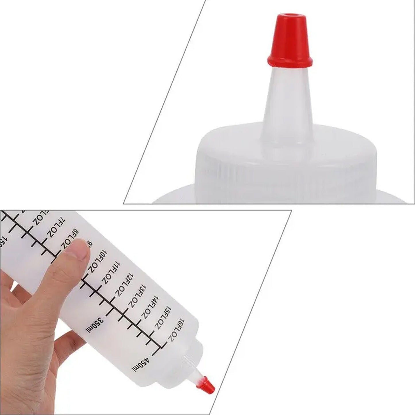 6 Pieces Craft Condiment Squeeze Sauce Bottles Dispenser