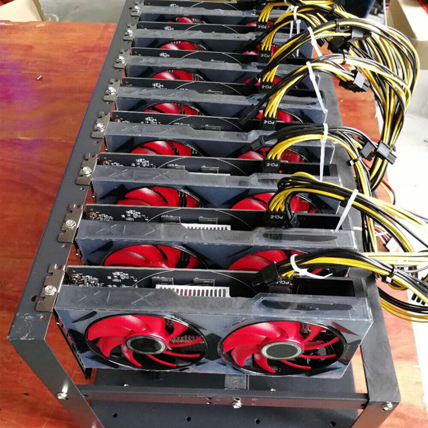 Open Air Mining Frame for 6 GPU Steel Rack for Crypto Miner Setup