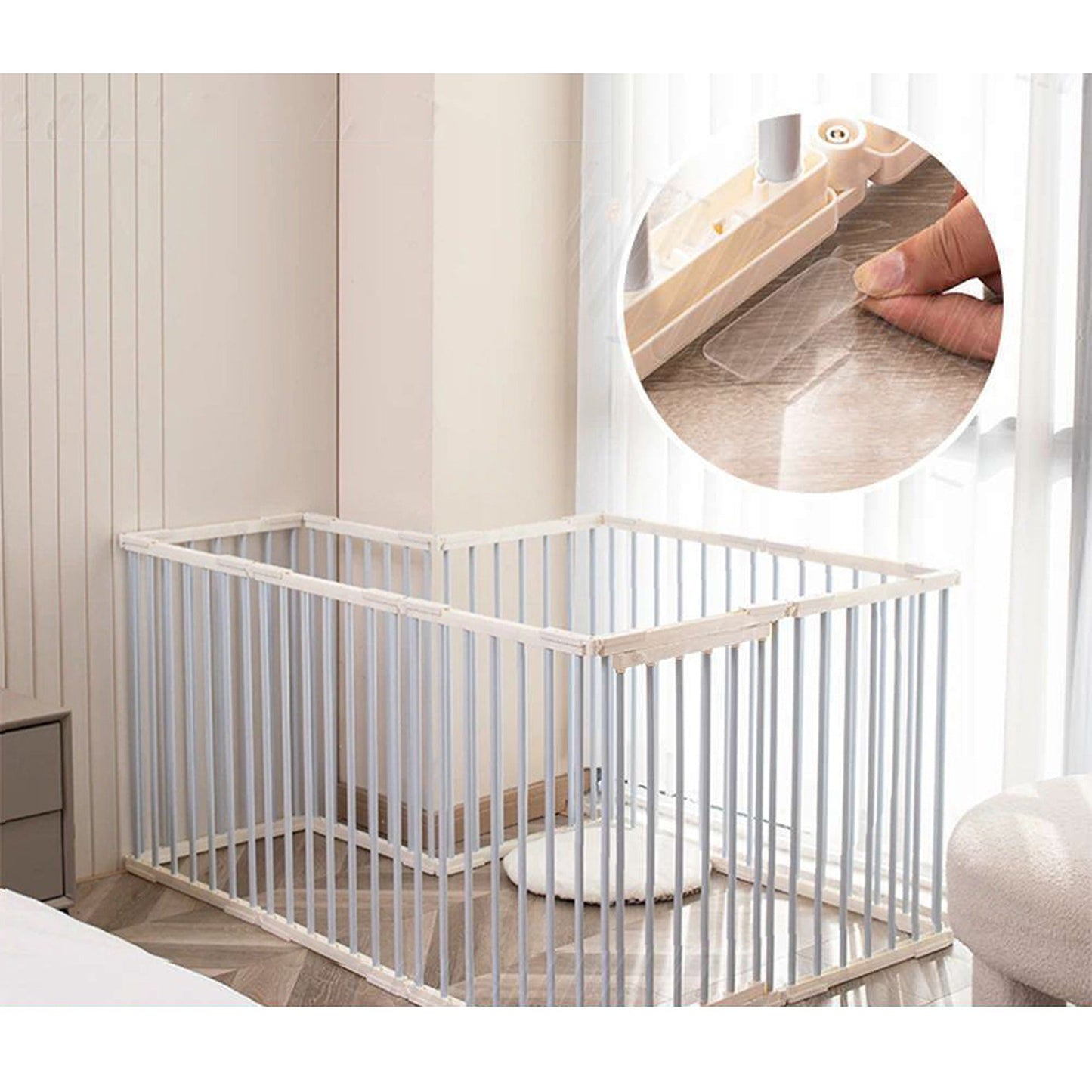 Portable Dog Playpen with Foldable Exercise Panels for Puppy Play and Fencing