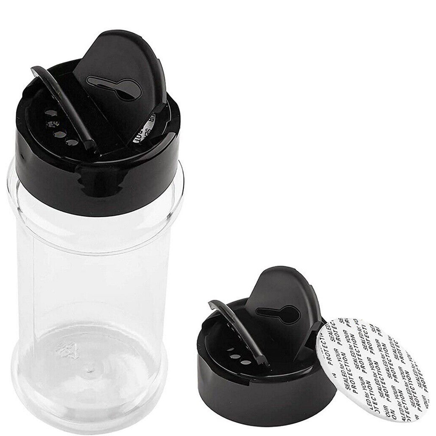Herb and Spice Clear Storage Jars with Shaker Lids 100ML