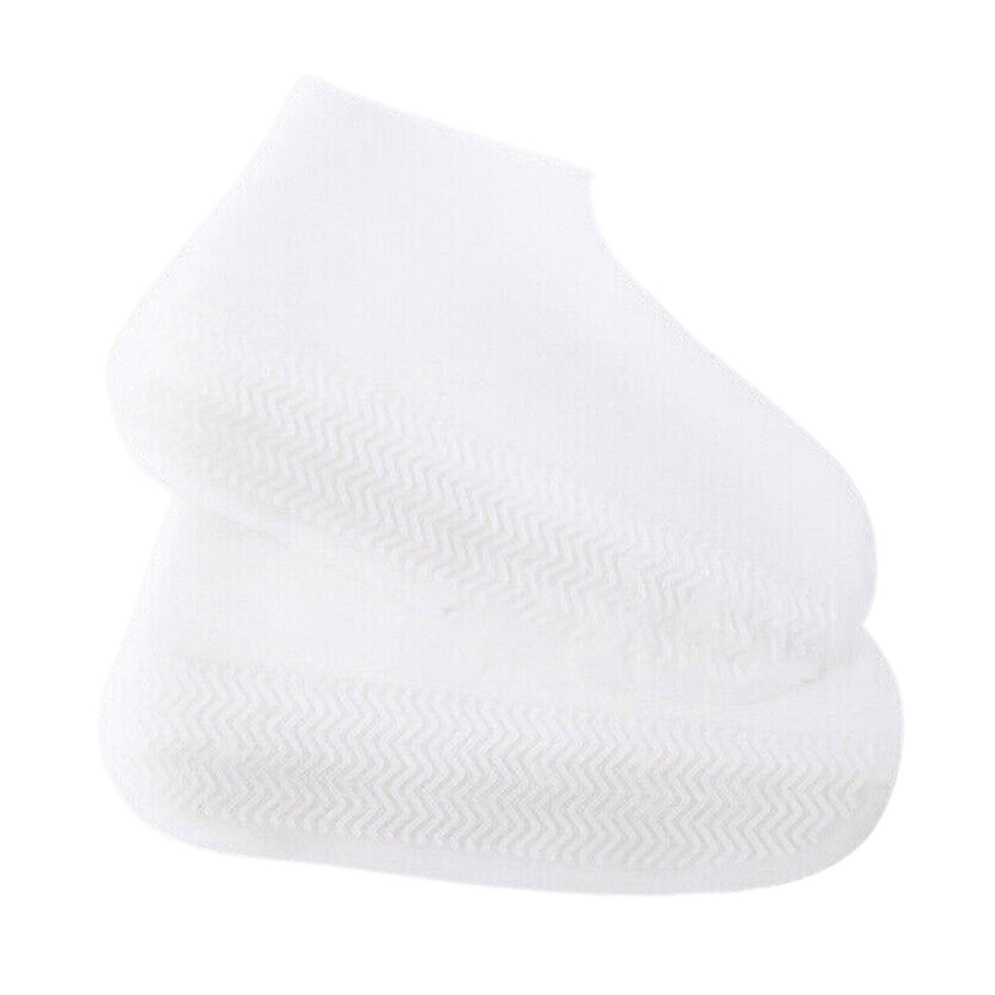 Durable White Silicone Rain Shoe Covers Waterproof Non-Slip Overshoe